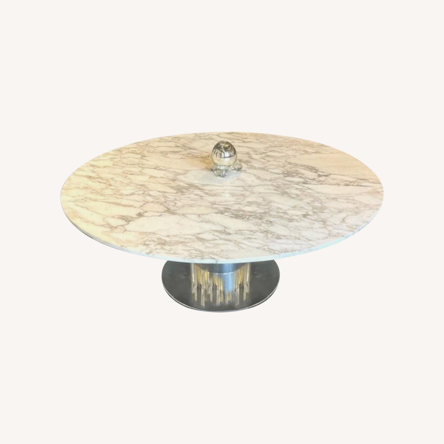 6' Diameter Size Beautiful Marble Dining Table - image-0