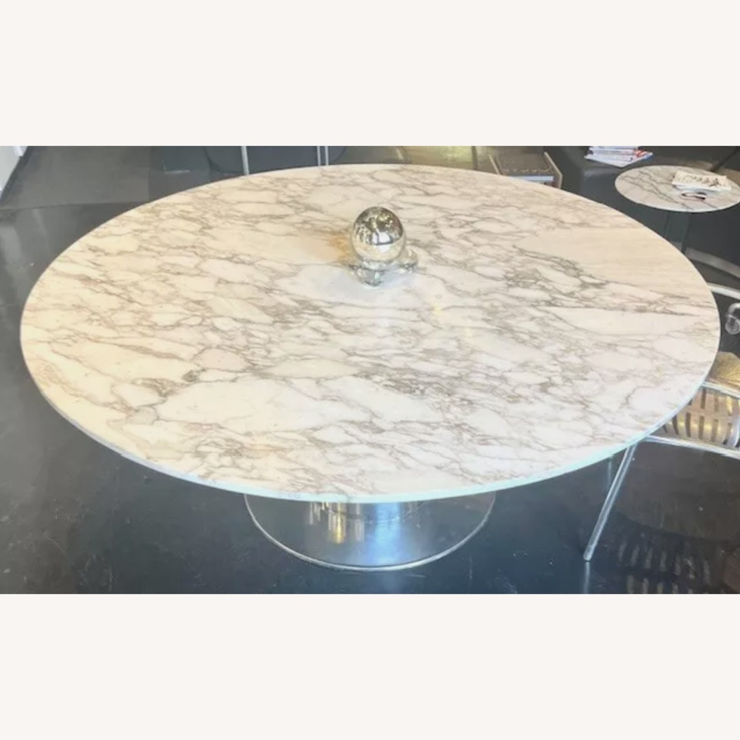 6' Diameter Size Beautiful Marble Dining Table - image-2