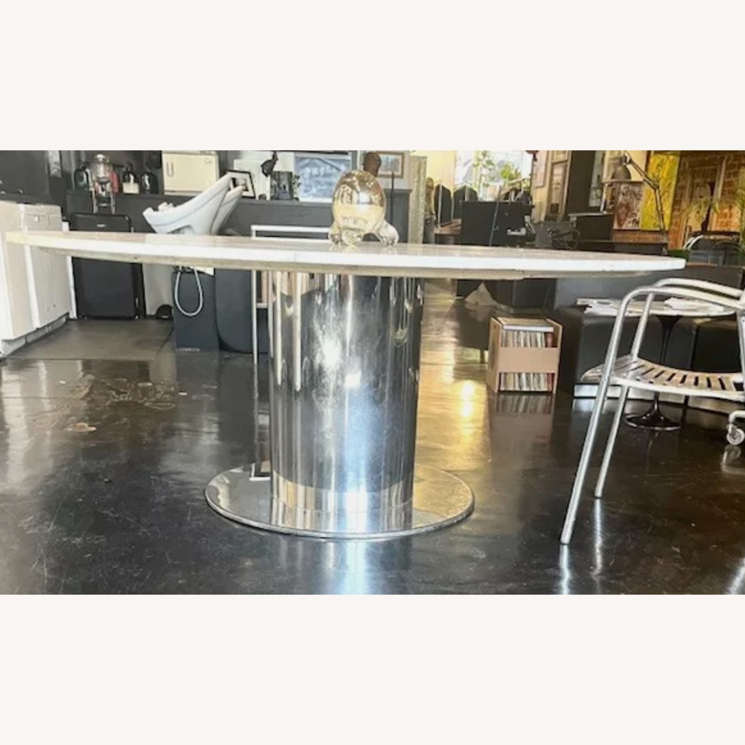 6' Diameter Size Beautiful Marble Dining Table - image-3