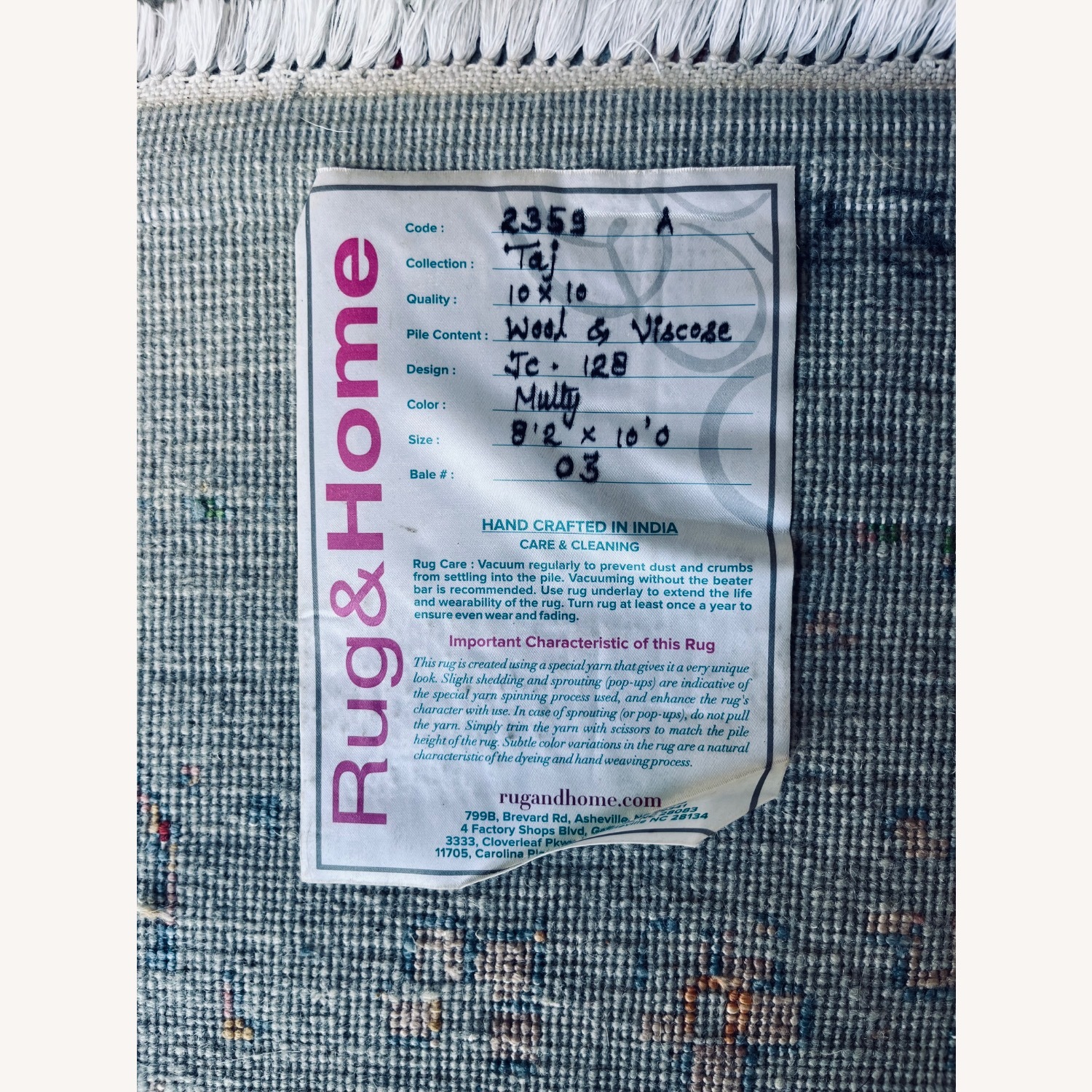 Taj Collection Wool Blend Area Rug - image-6