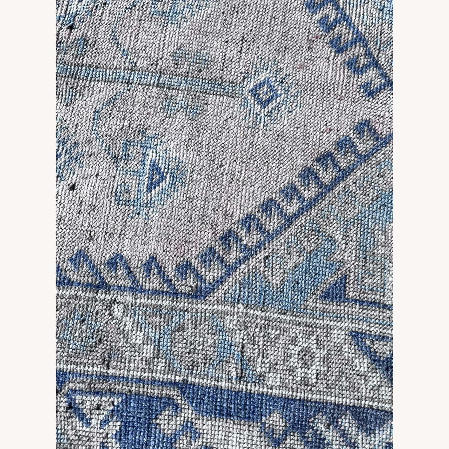 Vintage Blue Oushak Rug – 4.1x7.7 ft - image-2