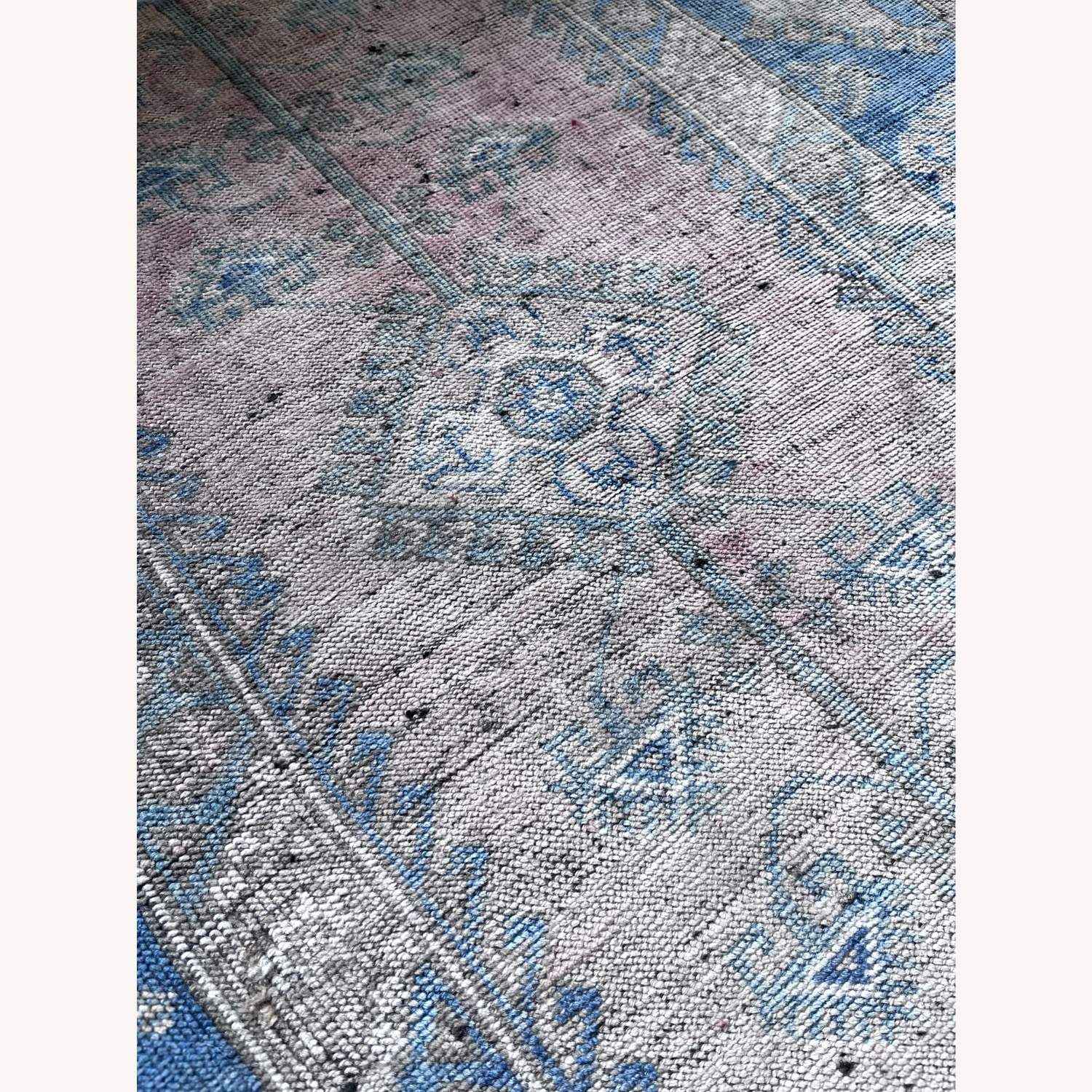 Vintage Blue Oushak Rug – 4.1x7.7 ft - image-3