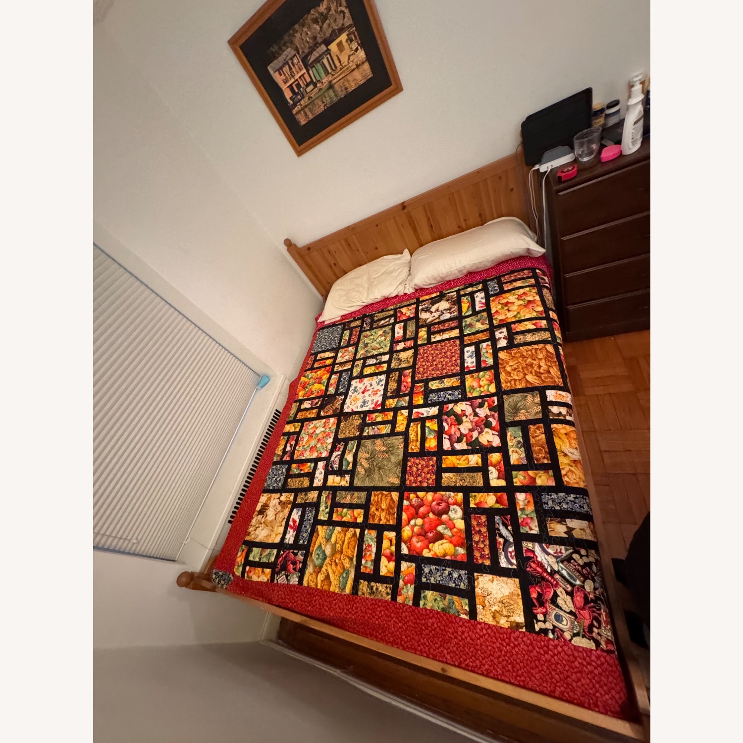 IKEA Queen Bed Frame, Oak Veneer - image-2