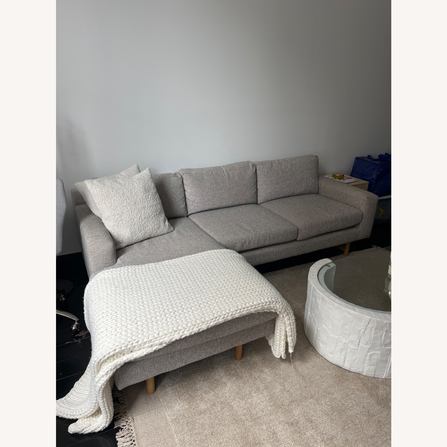 West Elm Eddy Sectional - Gray  - image-1