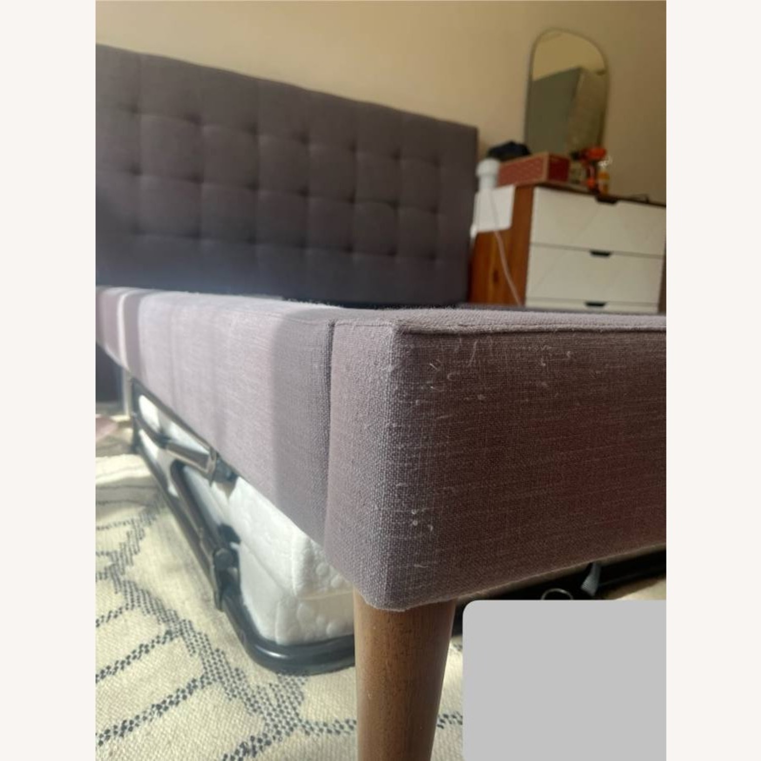 West Elm Queen Emmett Grey Bed - image-2