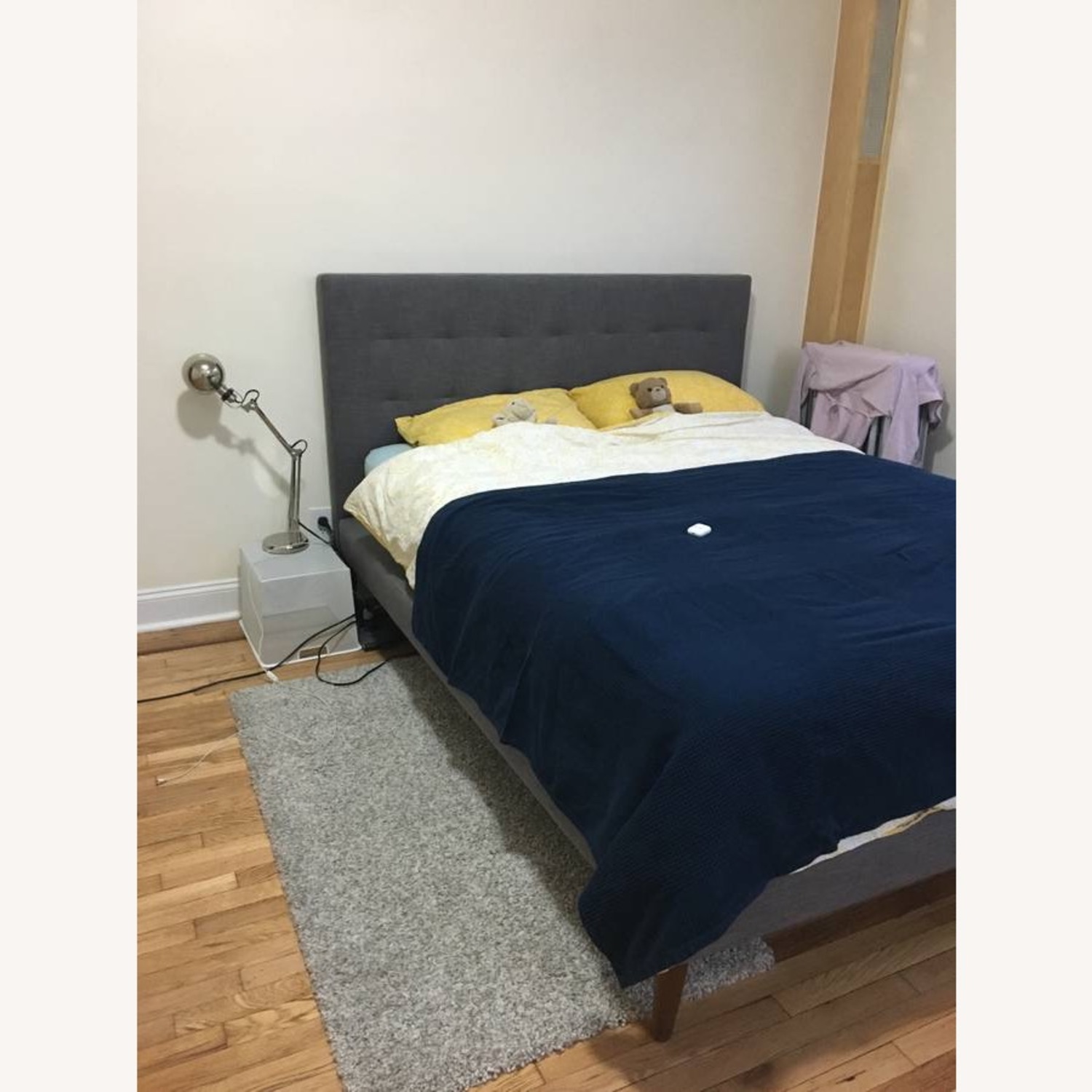 West Elm Queen Emmett Grey Bed - image-1