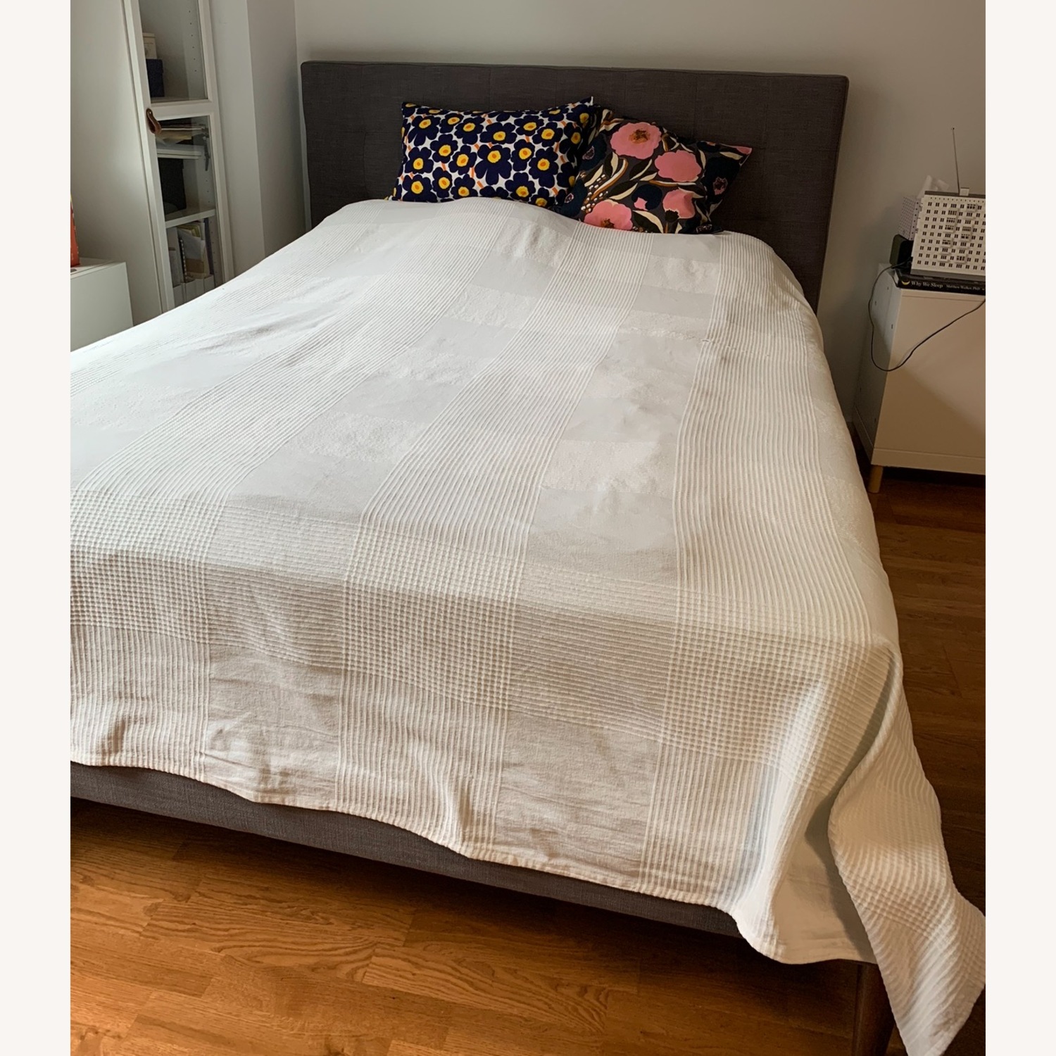 West Elm Queen Emmett Grey Bed - image-5