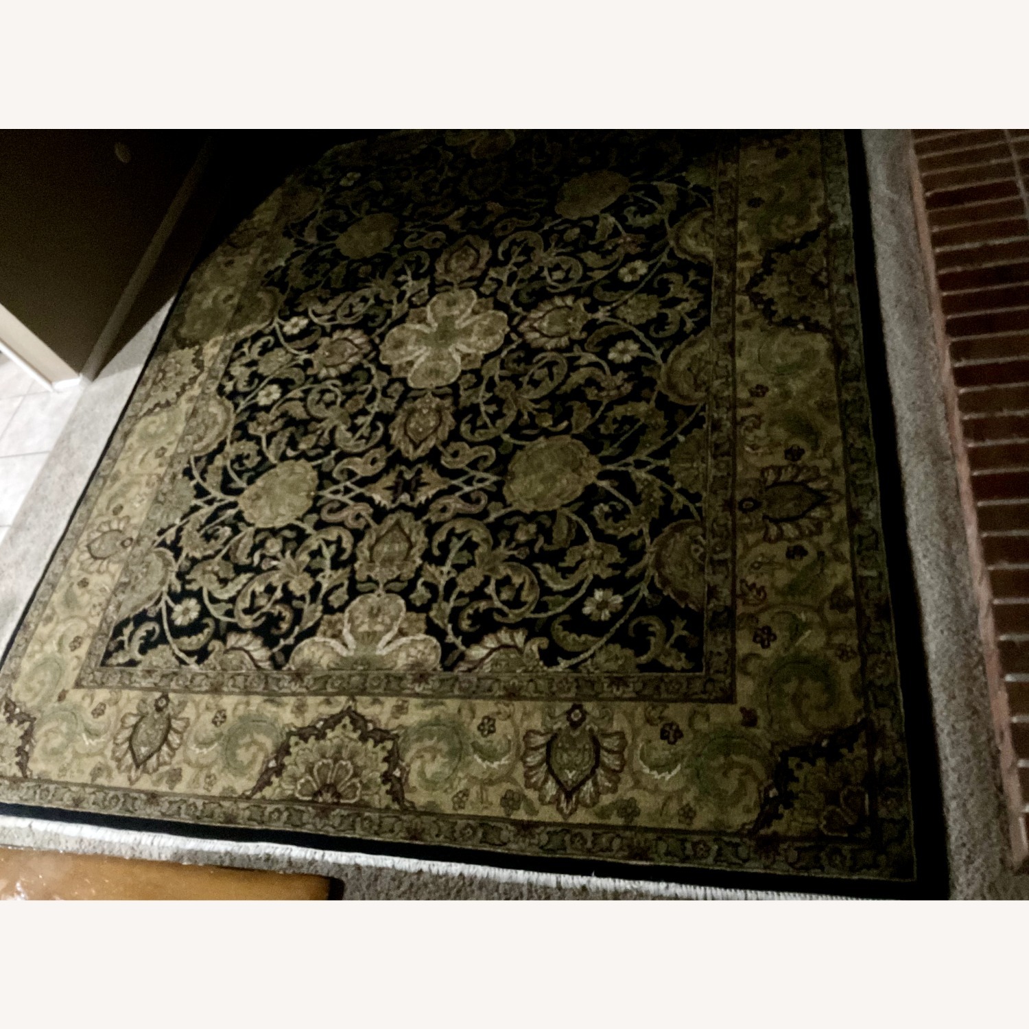 Area Rug- 8 x 10 Black Floral Pattern - image-3