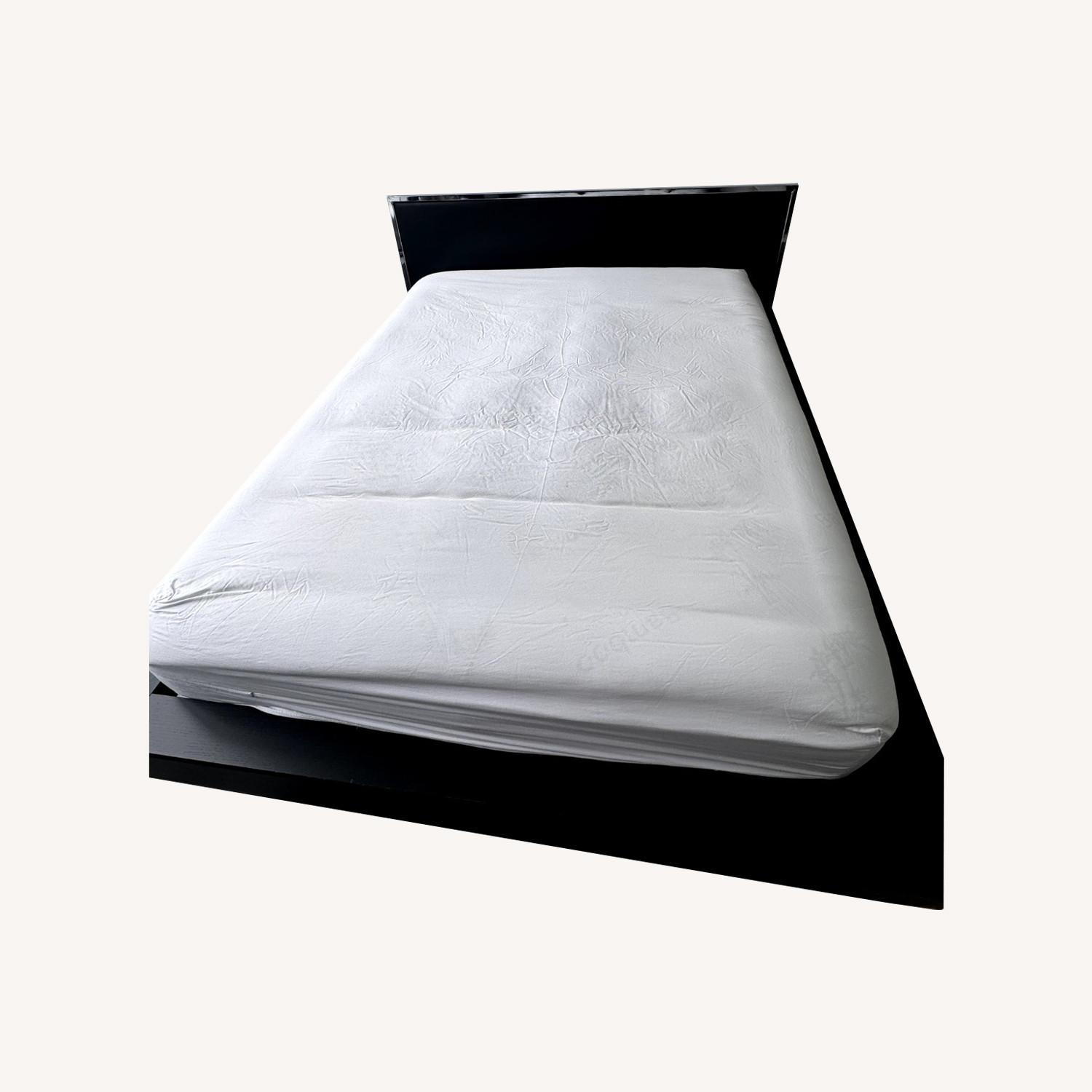 Bo Concept Sleek Black and Silver Bed - AptDeco
