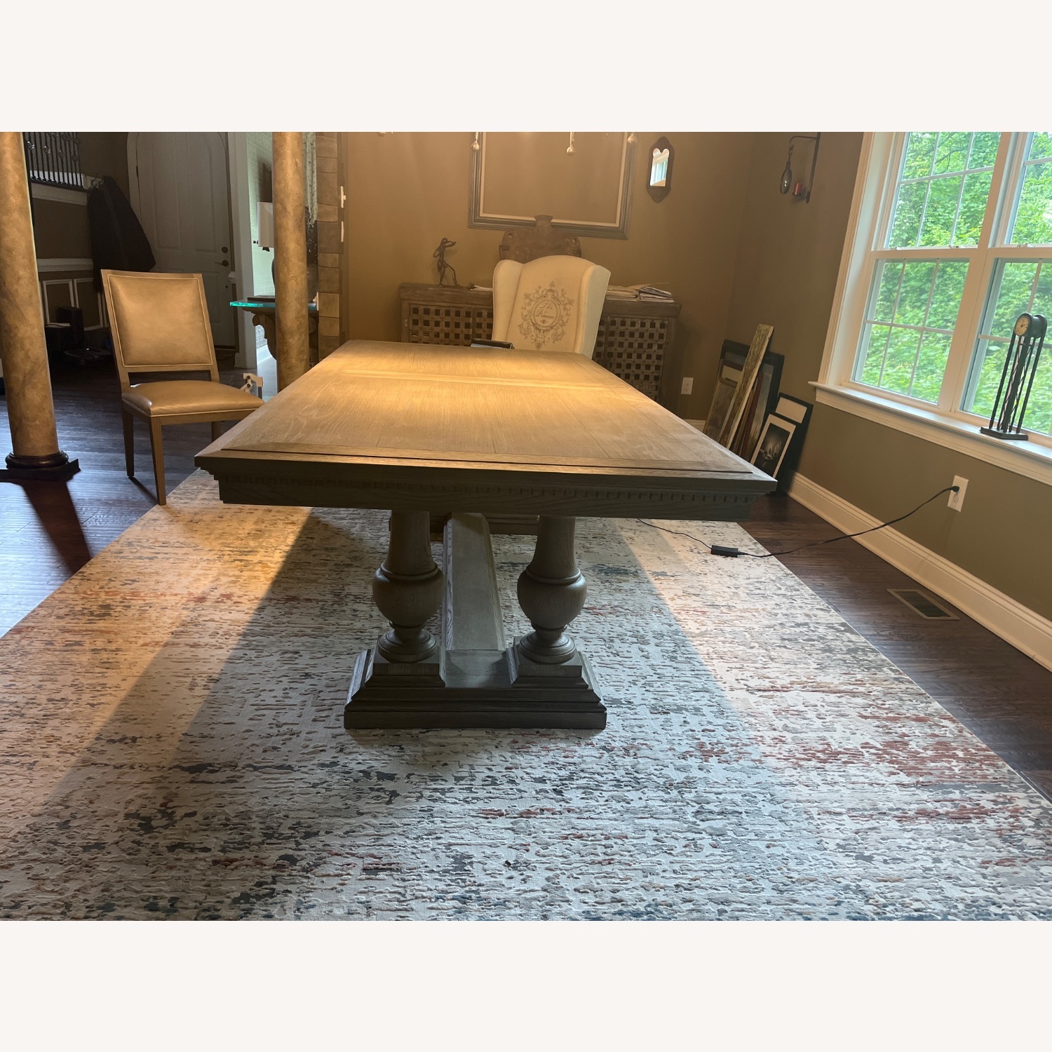 Restoration Hardware Grey Dining Table - image-3