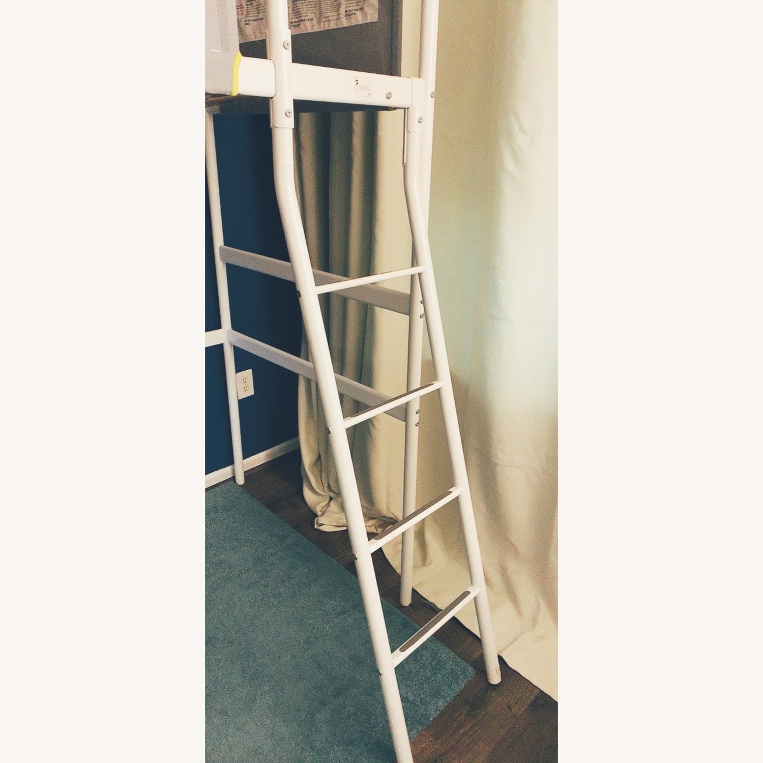 IKEA Loft Bed Frame, White/Light Gray, Twin - image-3