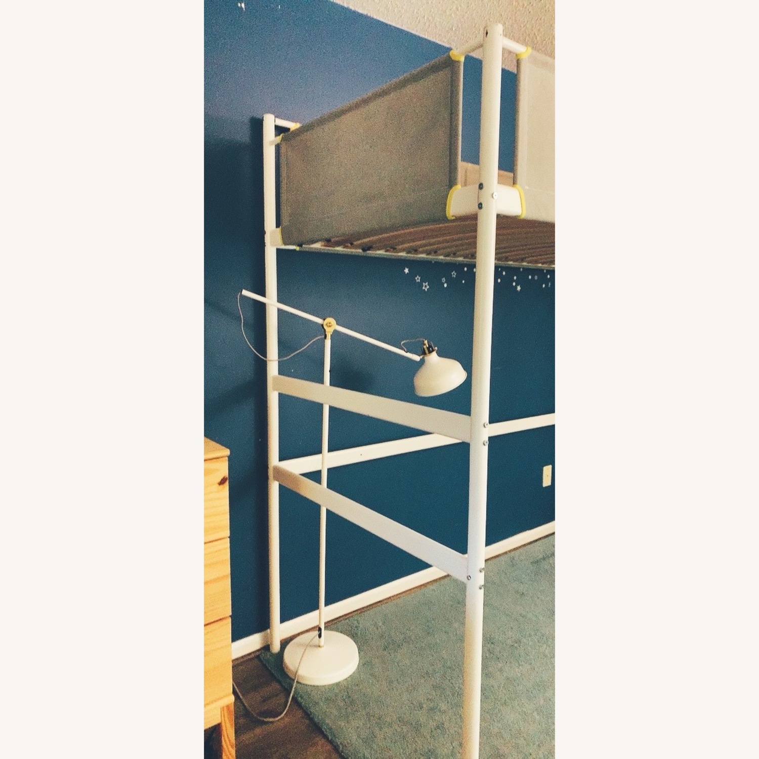 IKEA Loft Bed Frame, White/Light Gray, Twin - image-2