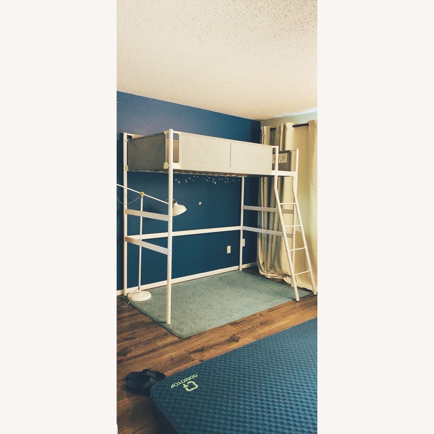 IKEA Loft Bed Frame, White/Light Gray, Twin - image-1