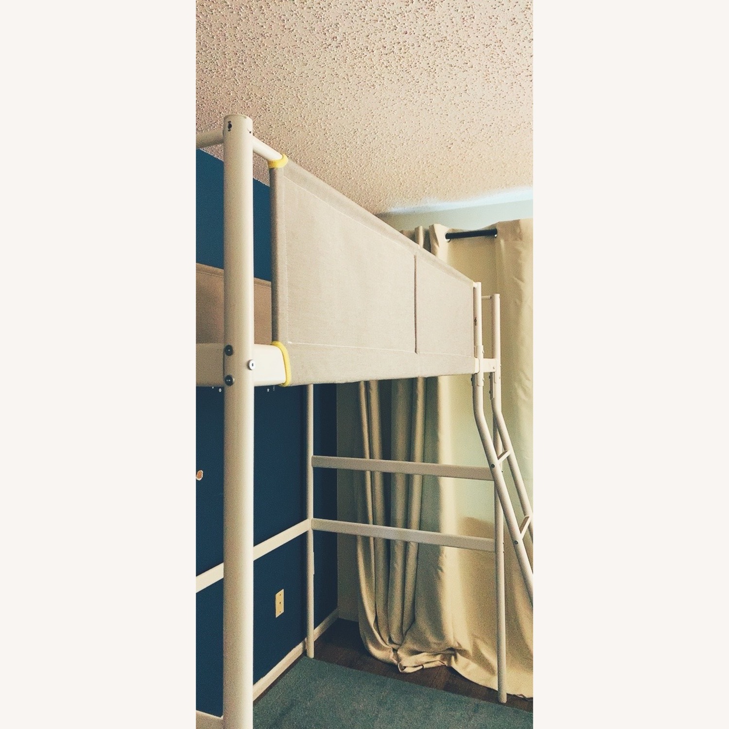 IKEA Loft Bed Frame, White/Light Gray, Twin - image-6