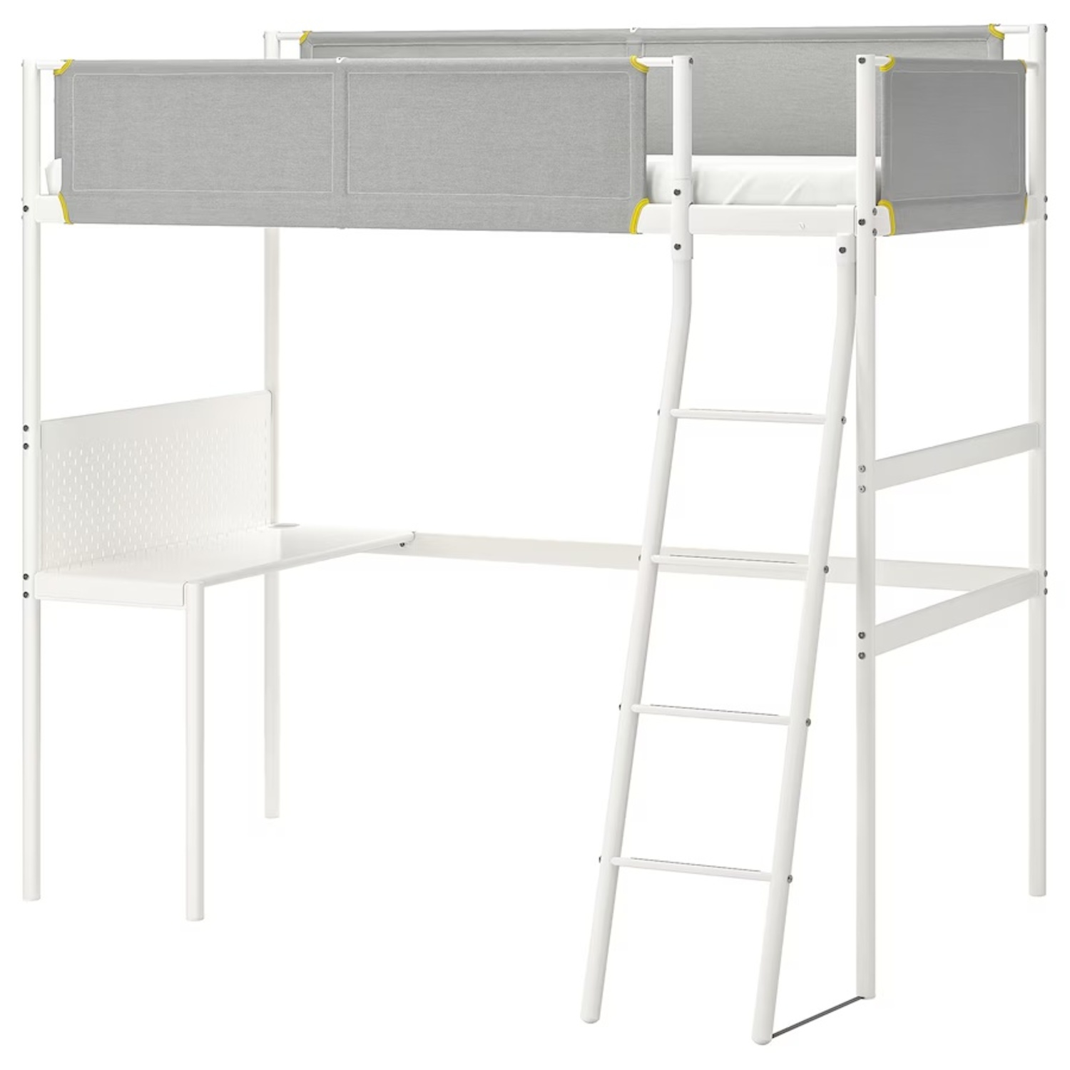 IKEA Loft Bed Frame, White/Light Gray, Twin - image-10