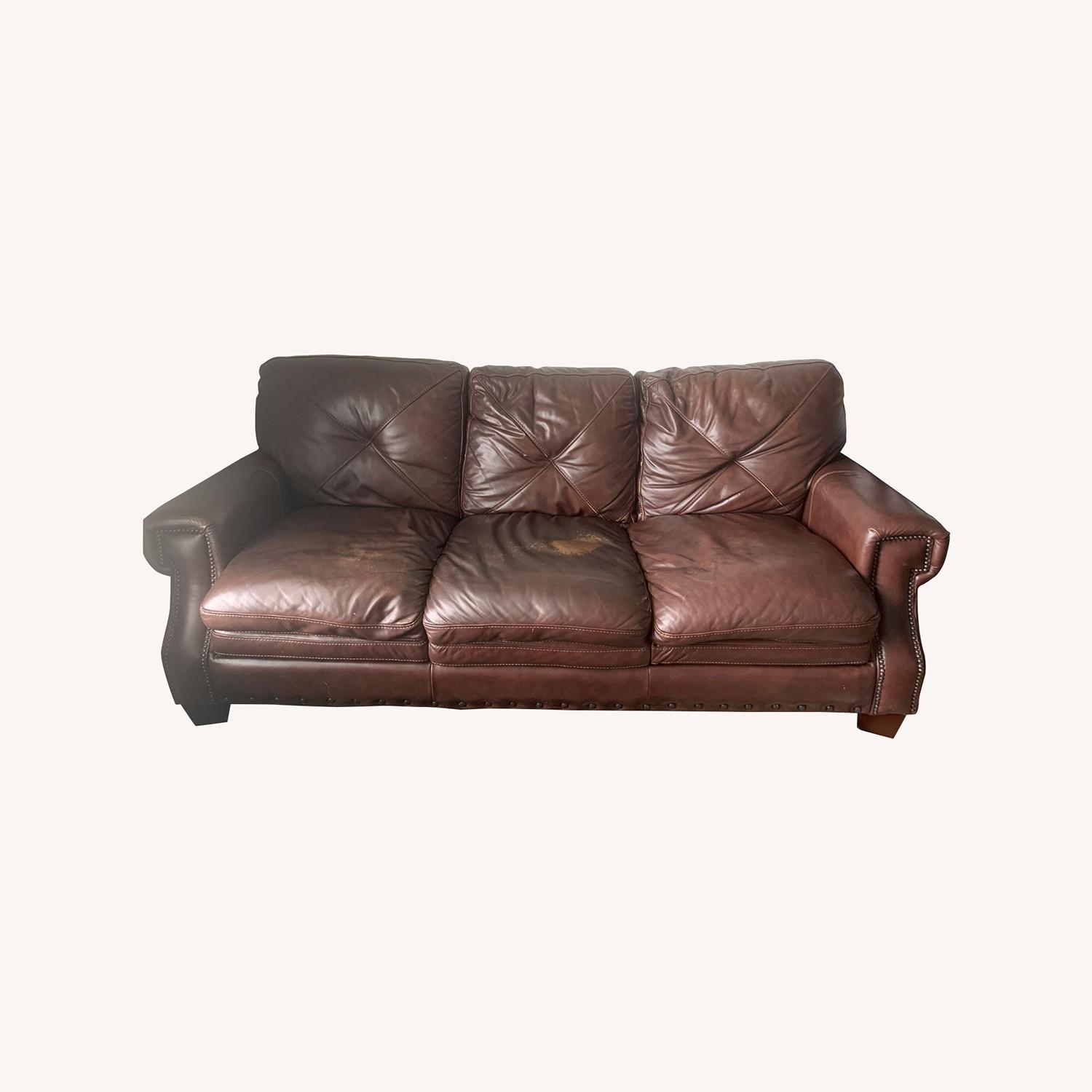 Bob's Discount Furniture Kennedy Leather Sofa - image-0