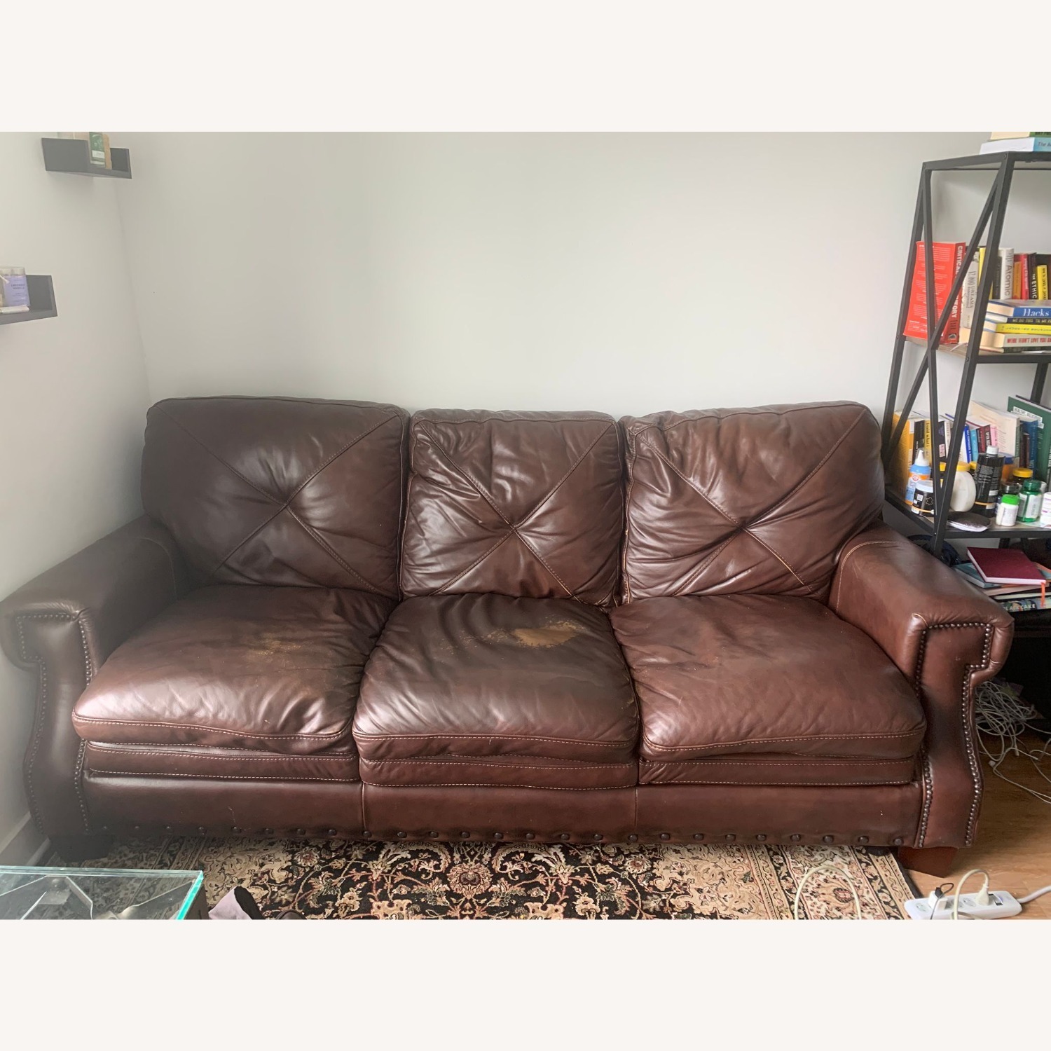Bob's Discount Furniture Kennedy Leather Sofa - image-3