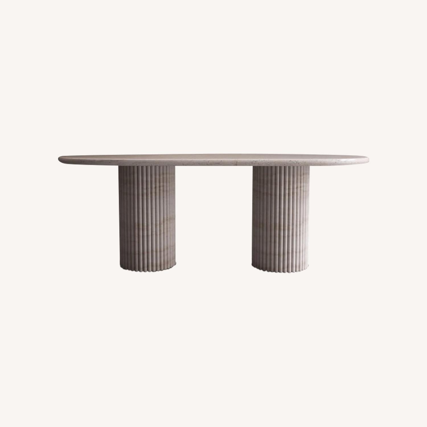 Customs Travertine Table - image-0