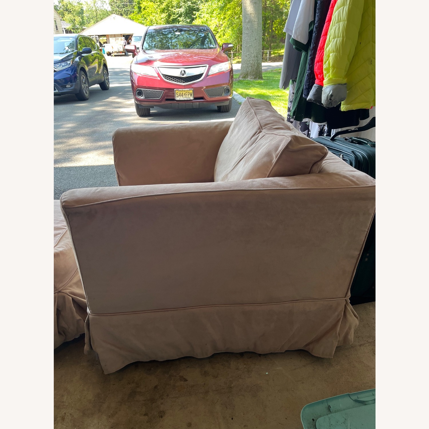 Custom made Chair and 1/2 with Matching Ottoman - image-3