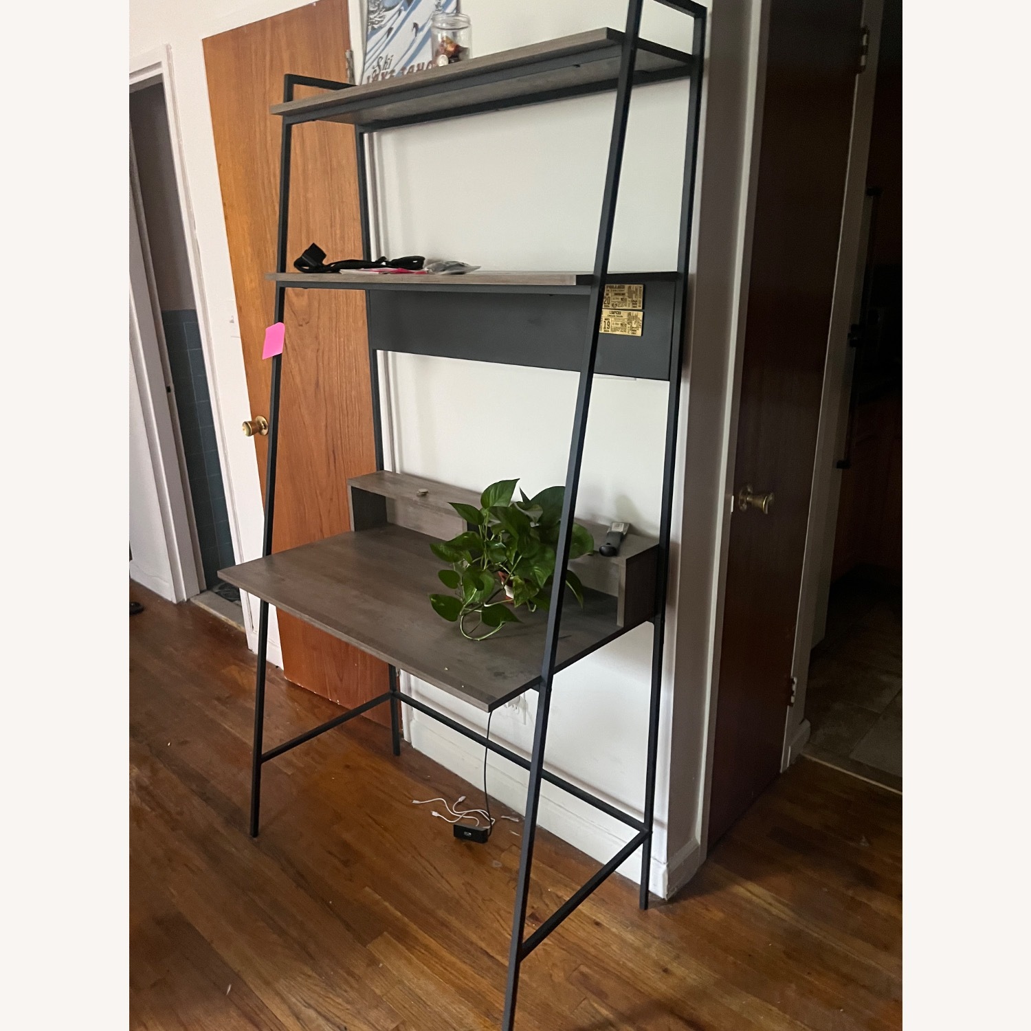 Wayfair Trent Austin Design Grey Ladder Shelf Desk - image-1