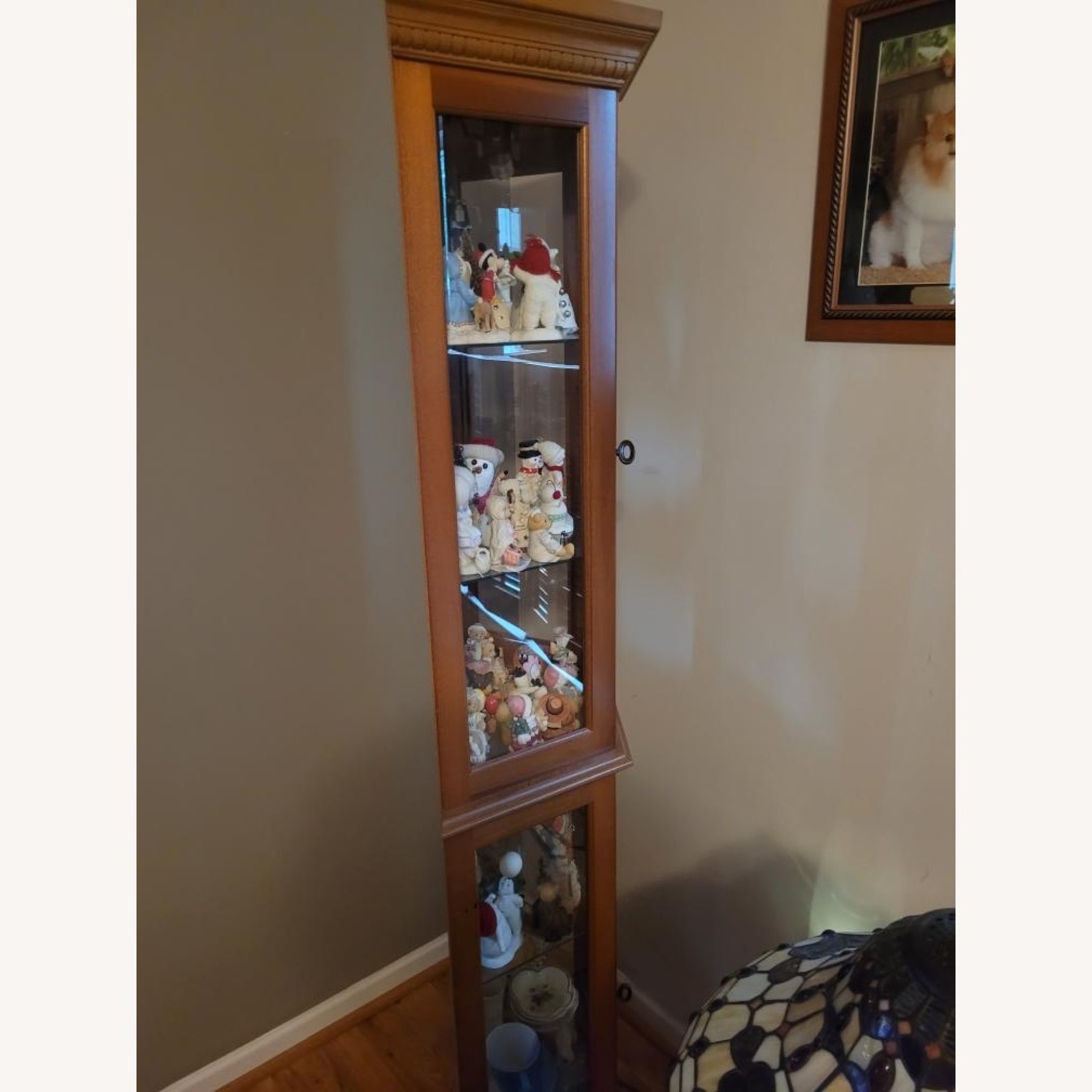 Corner Hutch with Mirror and Light - image-2