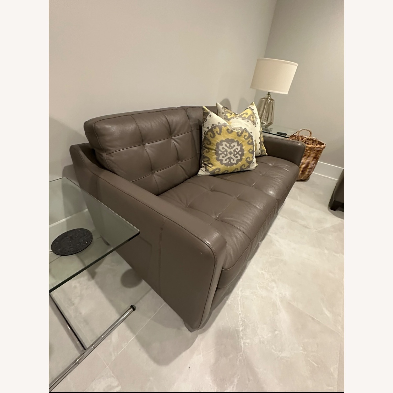 Macy’s Gray Loveseat - image-3