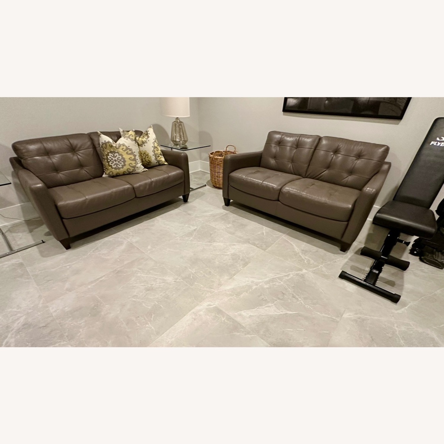 Macy’s Gray Loveseat - image-2