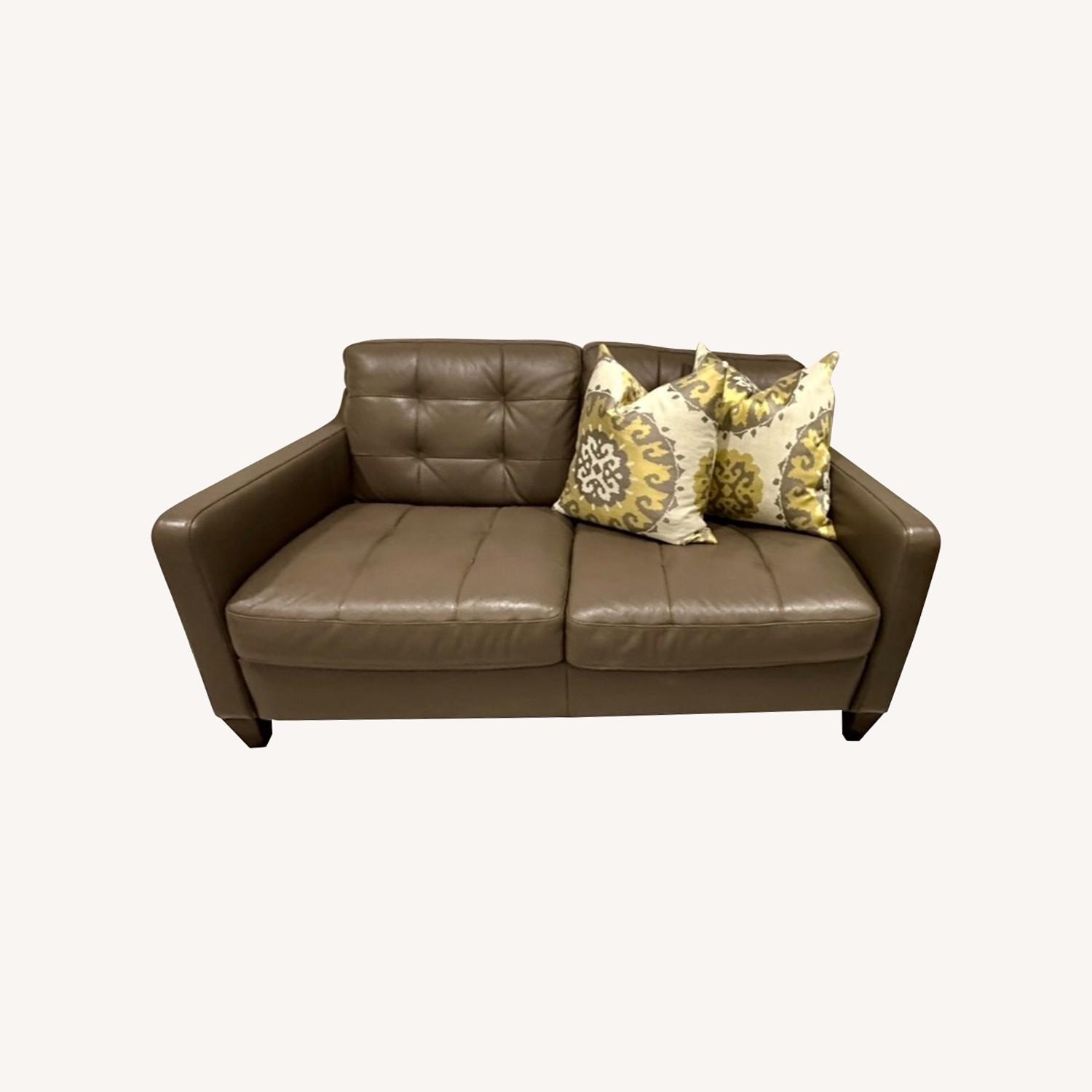 Macy’s Gray Loveseat - image-0