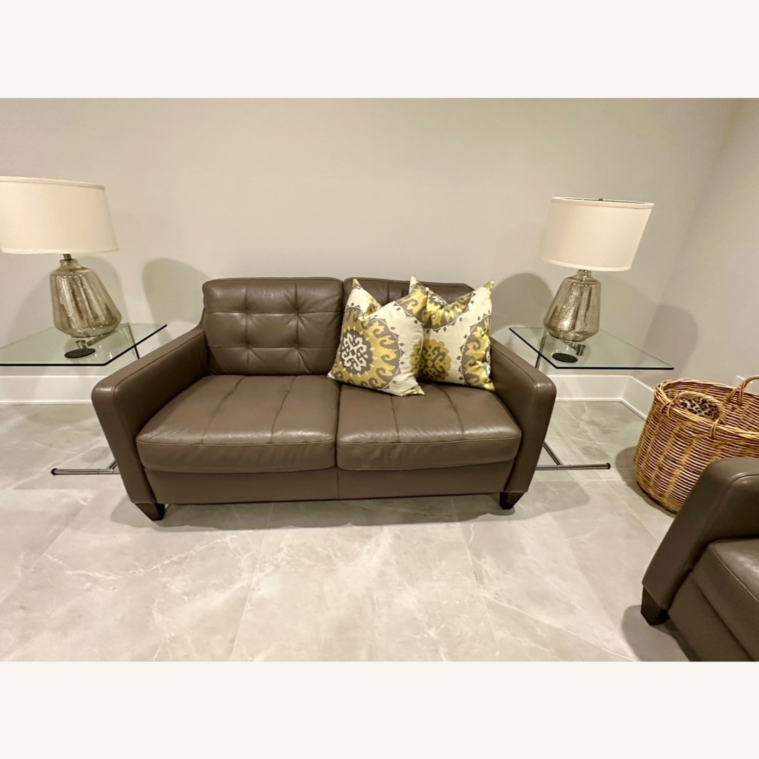 Macy’s Gray Loveseat - image-1