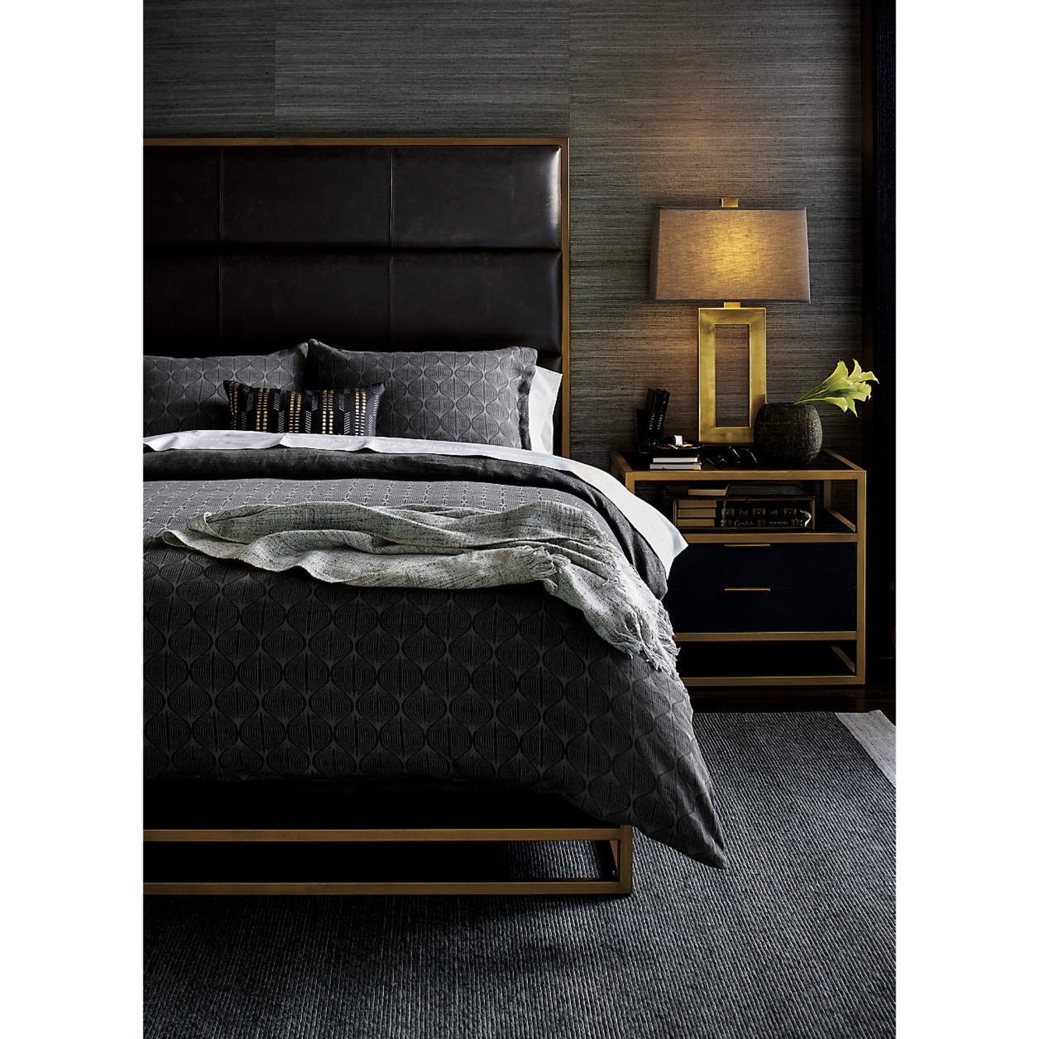 Crate & Barrel Oxford Set of 2 Nightstands - image-2