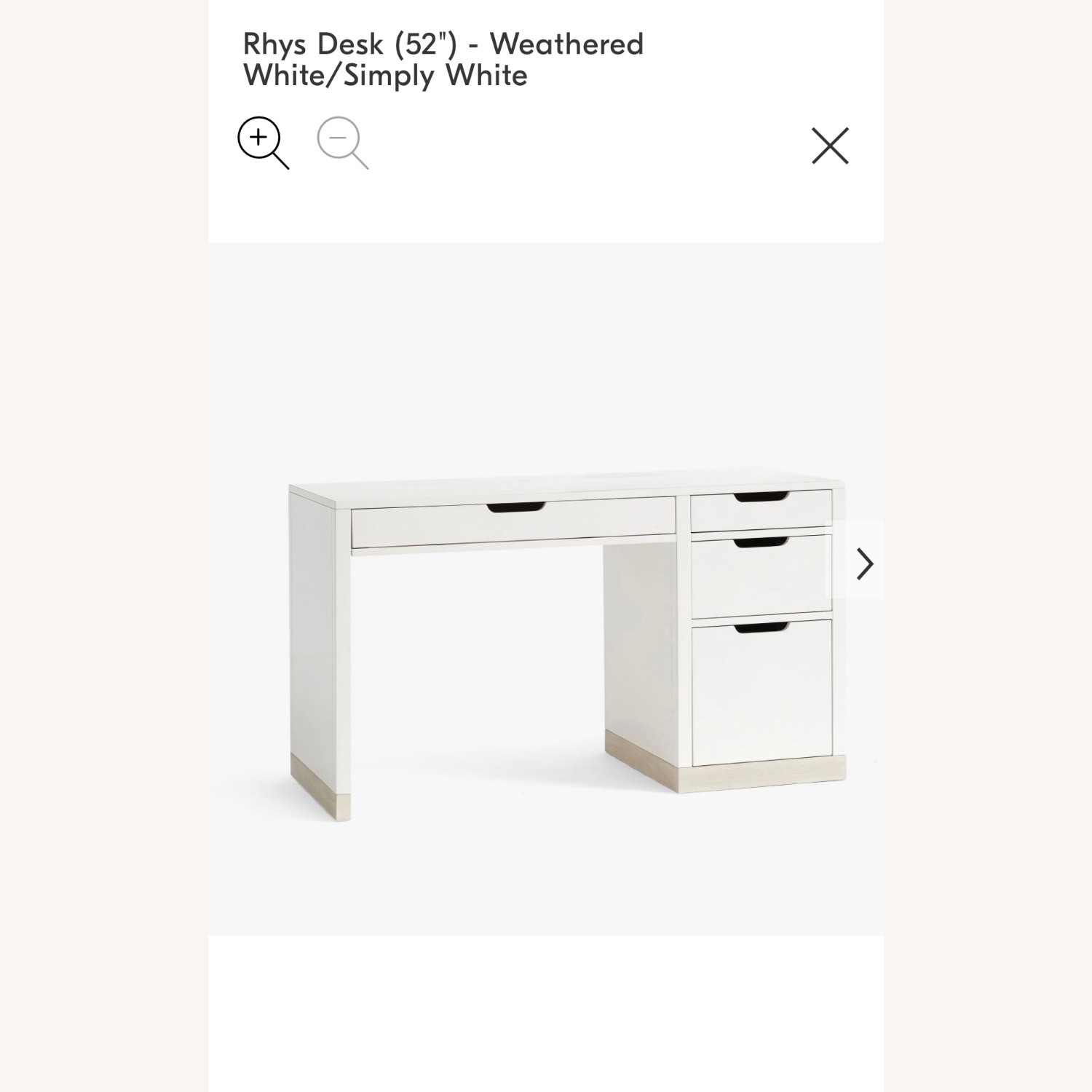 West Elm Rhys Desk White - image-3