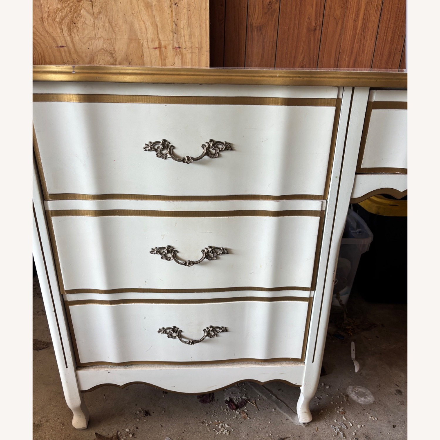 French Provincial Desk Vanity - image-1