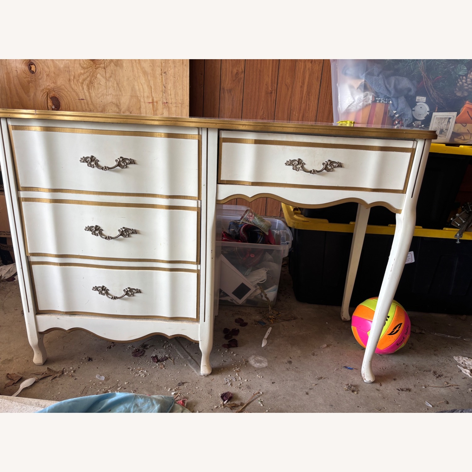 French Provincial Desk Vanity - image-3