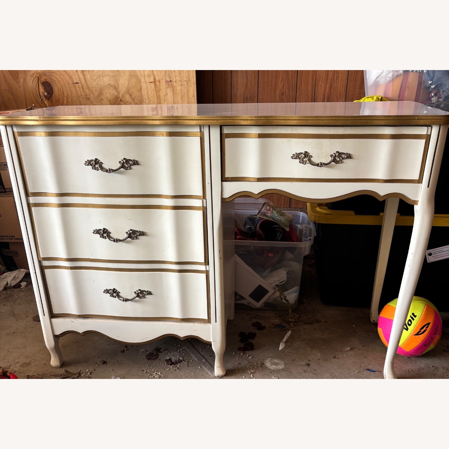 French Provincial Desk Vanity - image-2