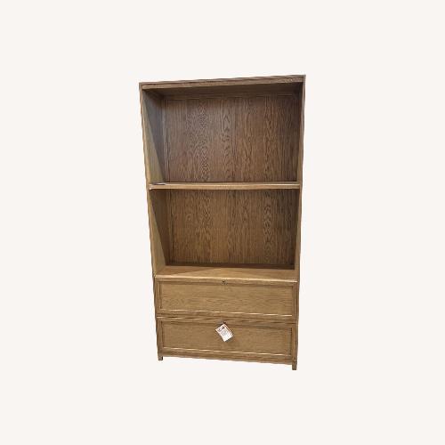 Used Four Hands Millie Bookcase Drifted Oak for sale on AptDeco