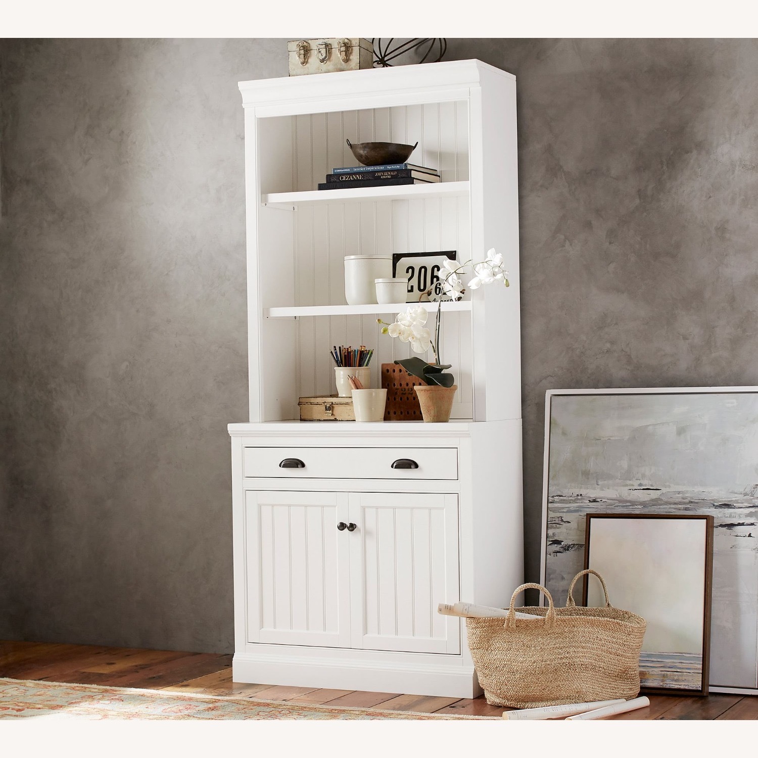 Pottery Barn Aubrey Bookcase with Doors - image-6