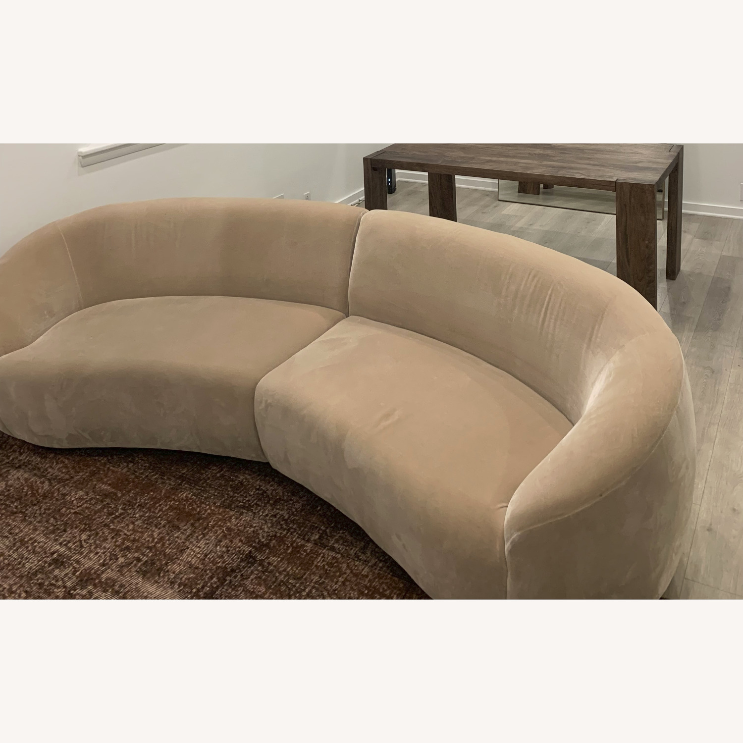 CB2 Roma Pink Performance Velvet Sofa - image-1