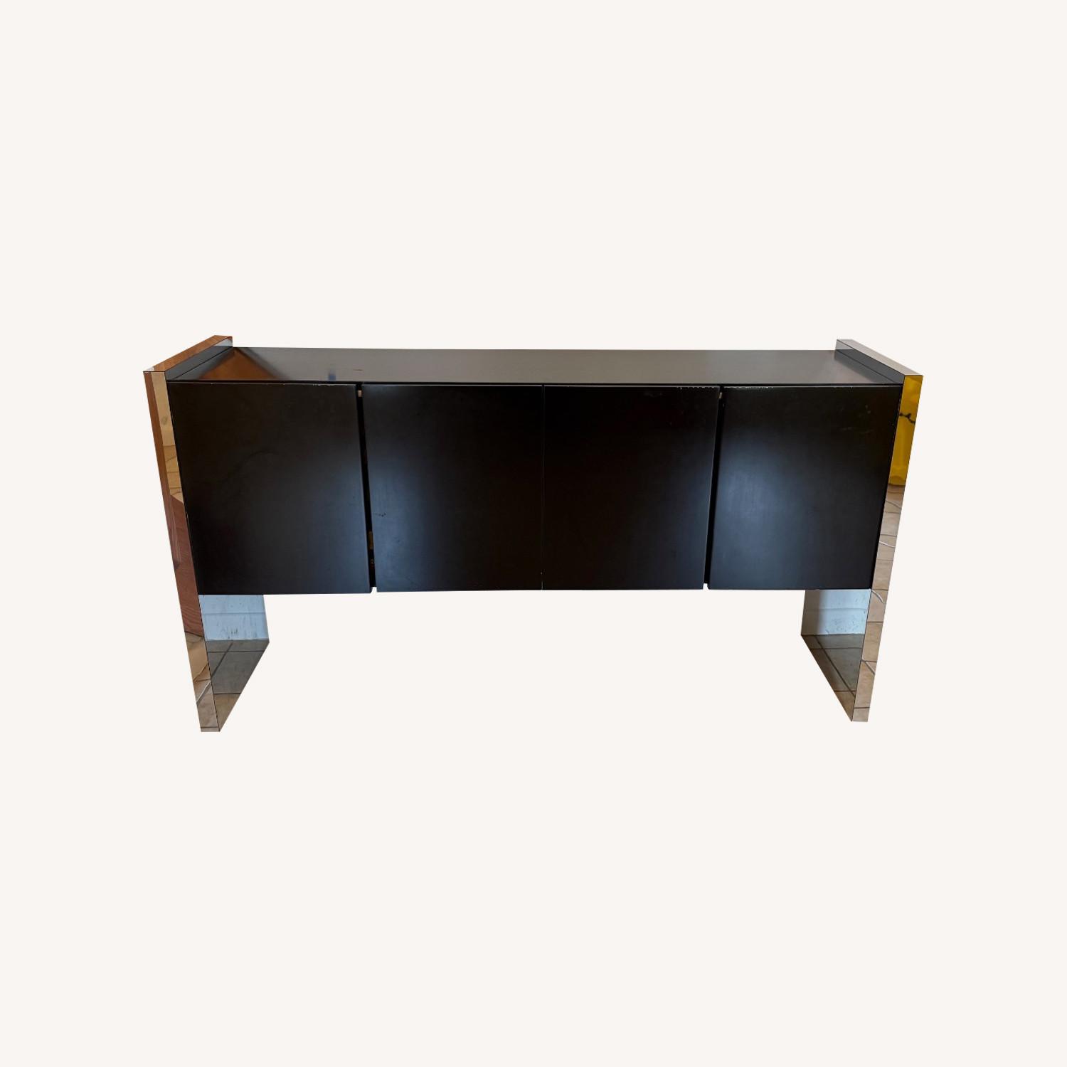 Milo Baughman Thayer Coggin Black and Chrome - image-0