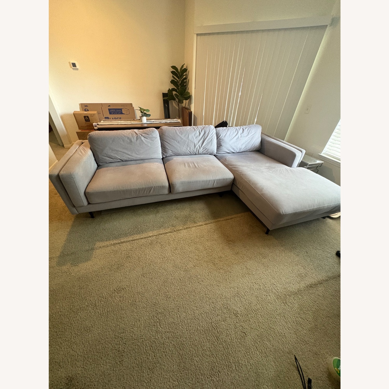 Gray 2 Piece L Shaped Sectional  - image-2