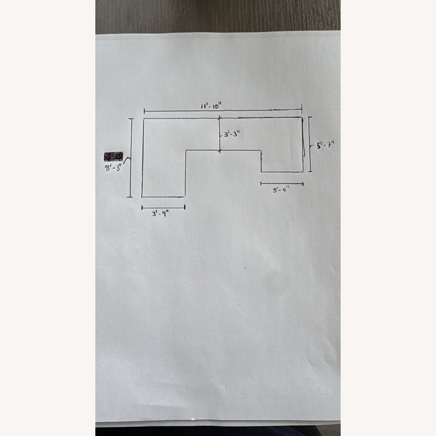 4pcs L Sectional Bed Sofa (Gray) - image-5