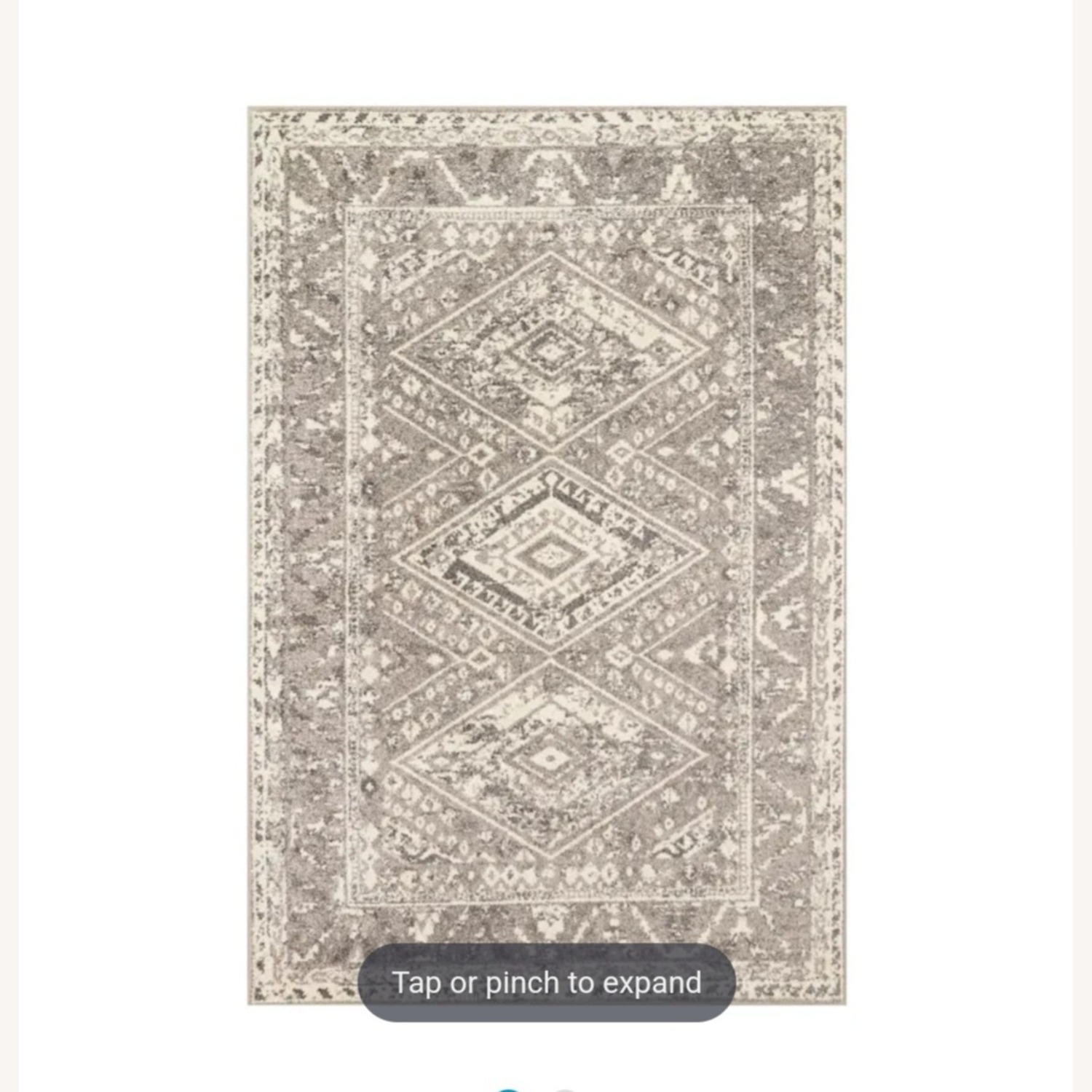 Greta Taupe Diamond Design Area Rug, 5x7 - image-2
