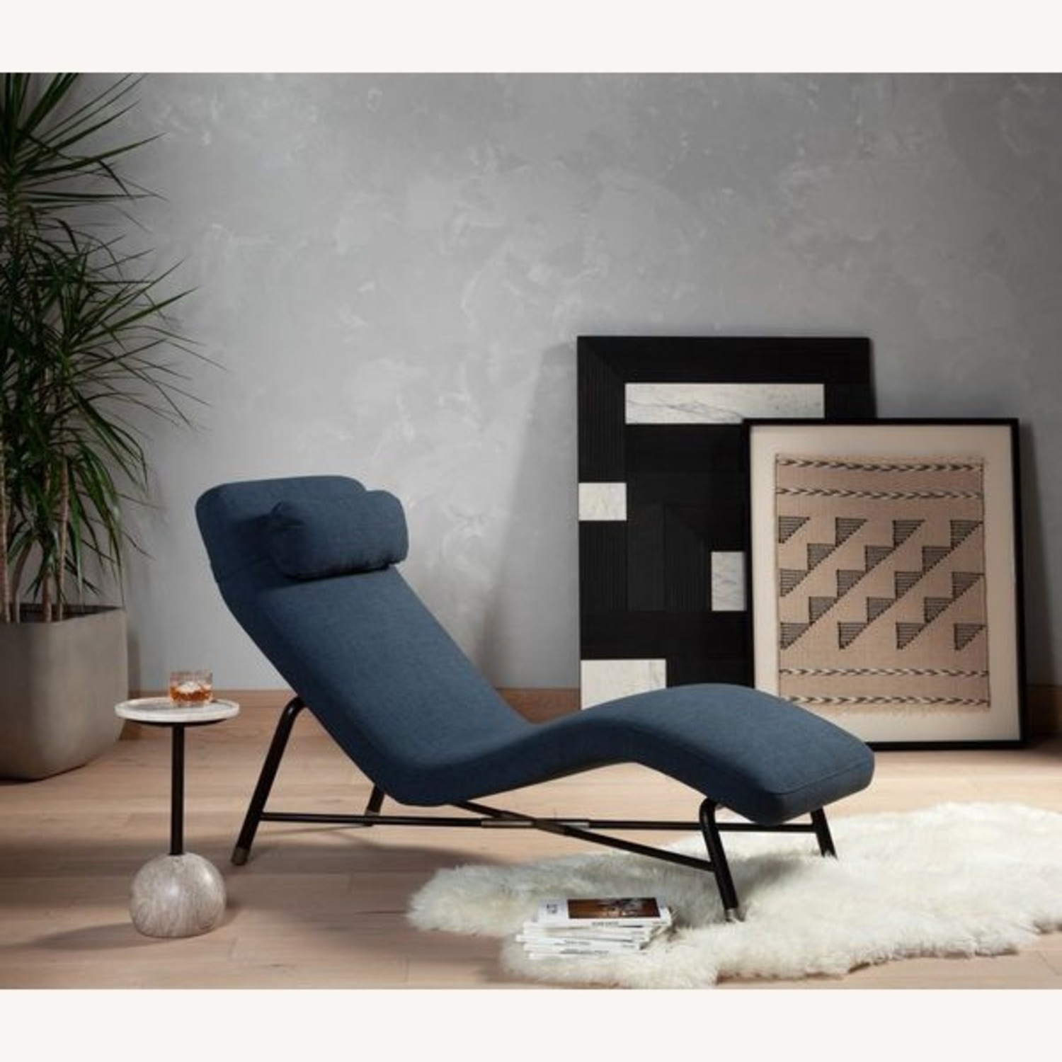 Four Hands Demi Chaise Lounge - Highland Sky - image-1