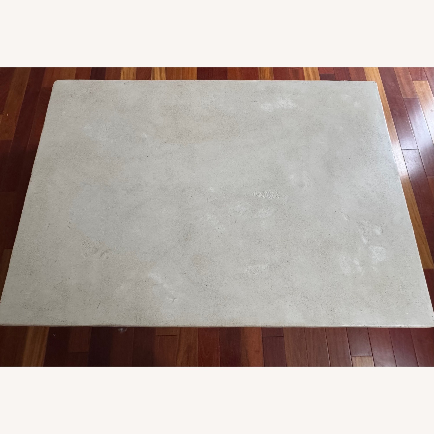 White Stone/Wood Coffee Table - image-7