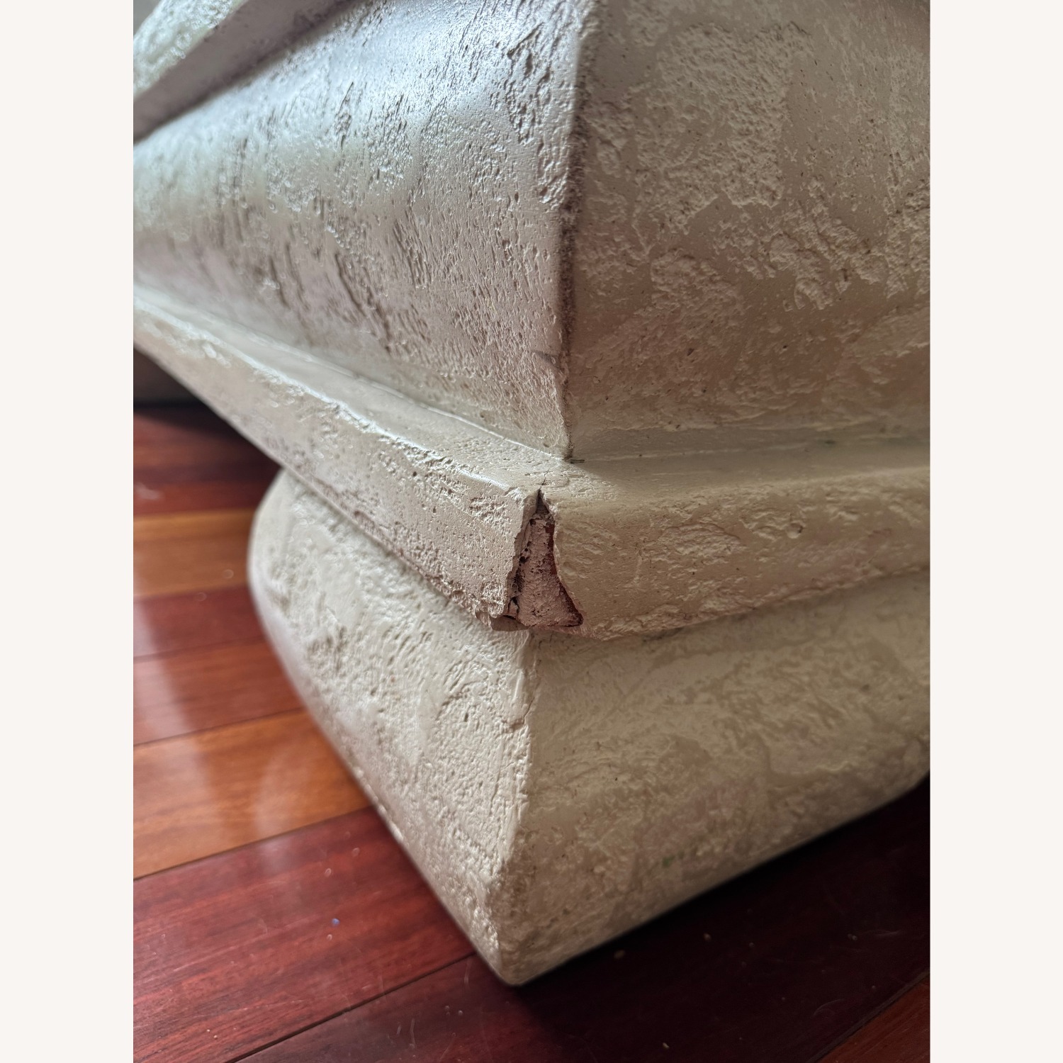 White Stone/Wood Coffee Table - image-9