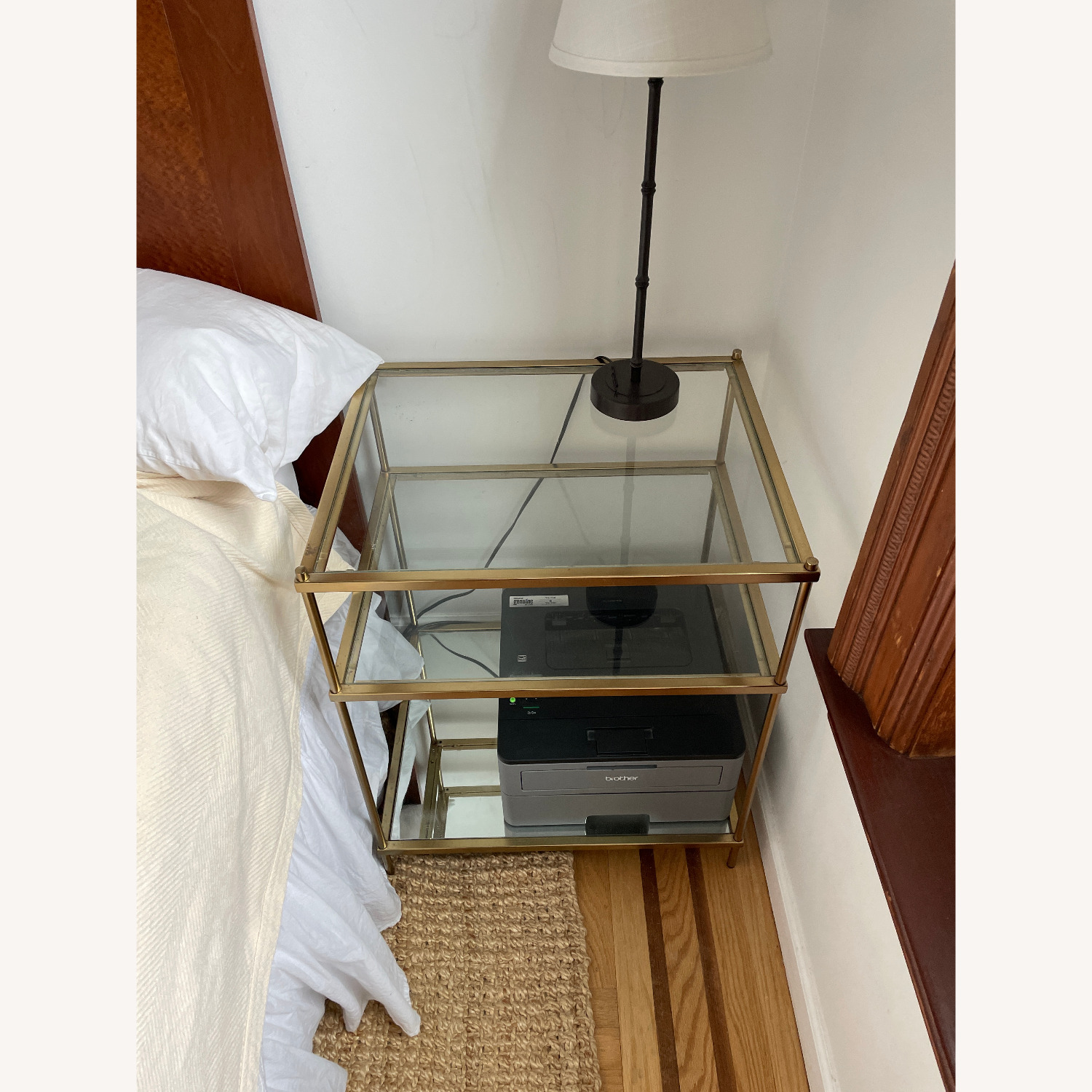 West Elm Bronze Metal & Glass Tables (Set of 2) - image-6