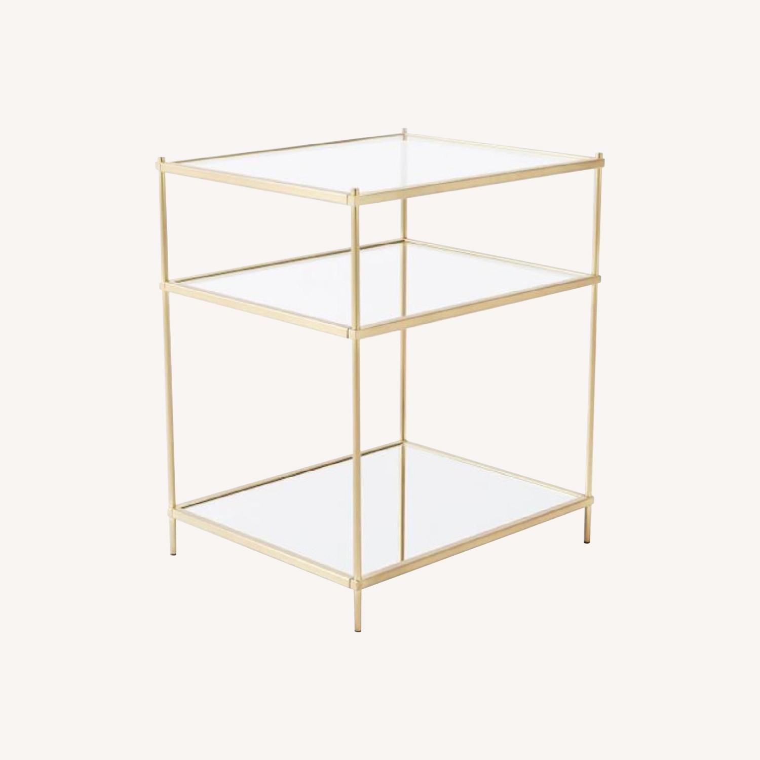 West Elm Bronze Metal & Glass Tables (Set of 2) - image-0