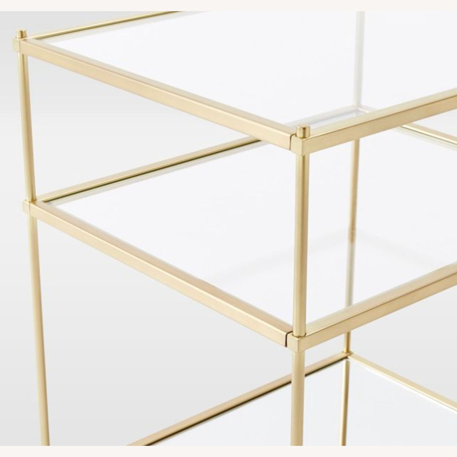 West Elm Bronze Metal & Glass Tables (Set of 2) - image-4