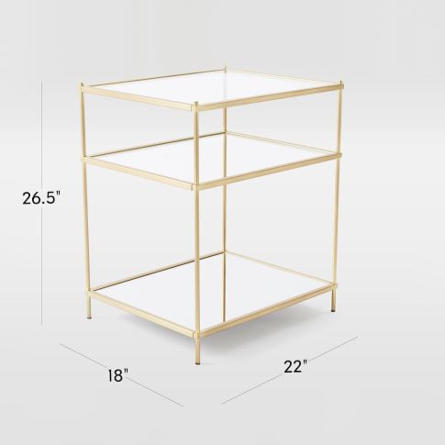 West Elm Bronze Metal & Glass Tables (Set of 2) - image-3