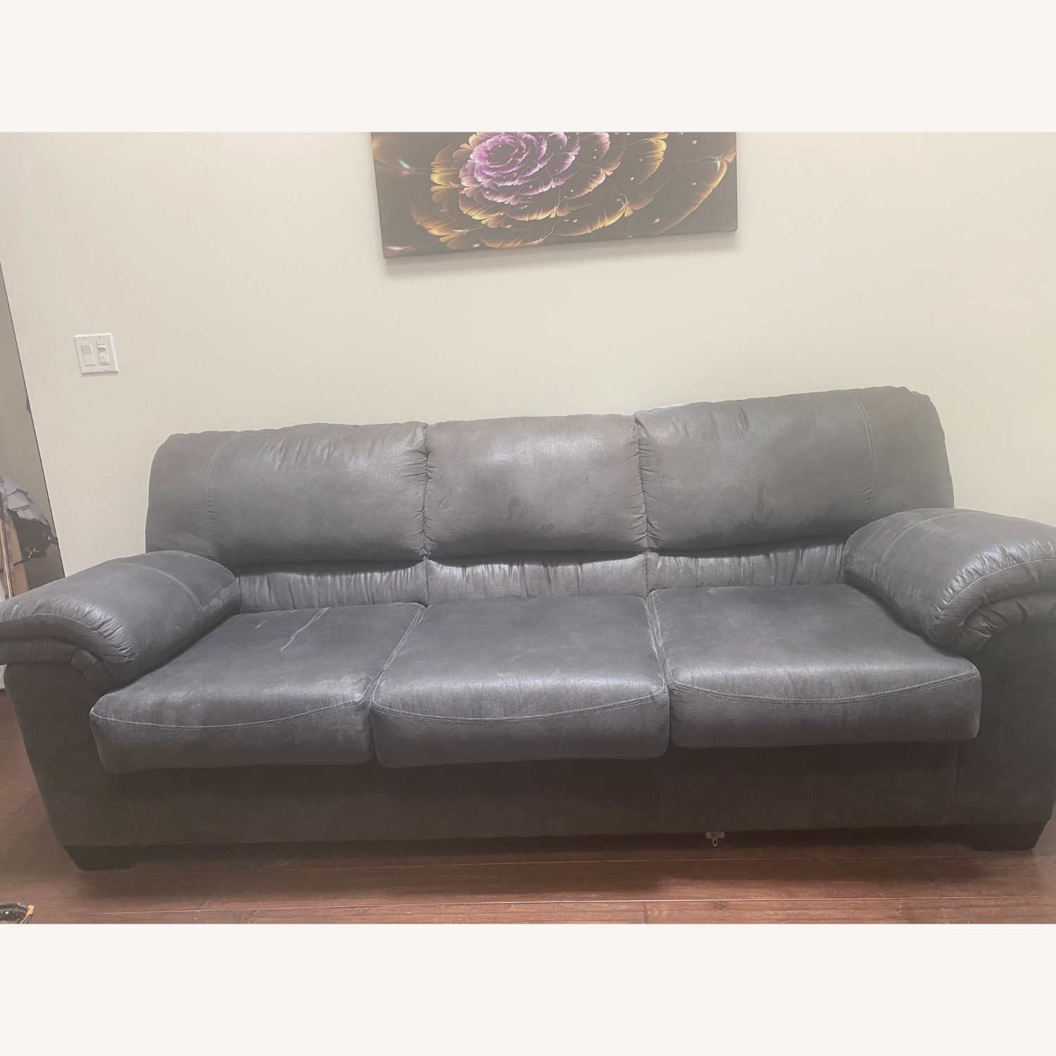 Ashley Bladen Dark Grey 3-Seater Sofa - image-1