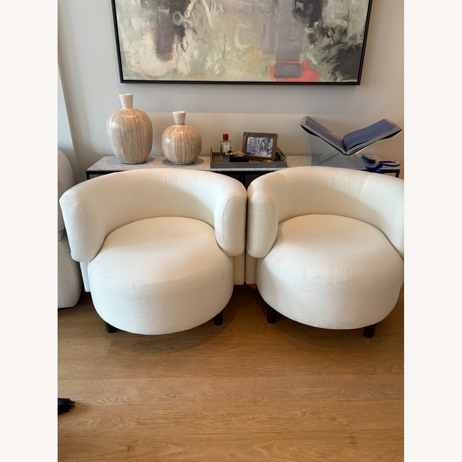 Custom Chairs Recovered in Romo Fabric - image-1